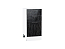 Шкаф нижний с 3-мя ящиками Валерия-М (816х400х478) Белый/Черный металлик дождь