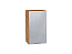 Шкаф верхний с 1-ой дверцей Валерия-М (716х400х318) Дуб Вотан/Серый металлик дождь светлый