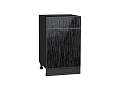 Шкаф нижний с 1-ой дверцей и ящиком Валерия-М (816х500х478) graphite/Черный металлик дождь