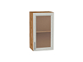 Шкаф верхний с 1-ой остекленной дверцей Сканди (716х400х320) Дуб Вотан/cappuccino softwood