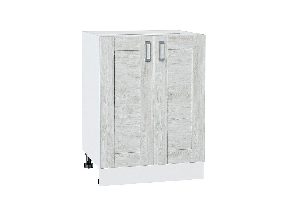 Шкаф нижний с 2-мя дверцами Лофт (816х600х480) Белый/nordic oak