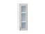 Шкаф верхний с 1-ой остекленной дверцей Шале (920х300х320) Белый/White Dreamline