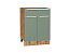 Шкаф нижний с 2-мя дверцами и ящиком Фьюжн (816х600х480) Дуб Вотан/Silky Mint