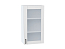 Шкаф верхний с 1-ой остекленной дверцей Лофт (920х500х320) Белый/Super White