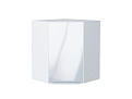 Шкаф верхний угловой Фьюжн (716х600х600) Белый/angel