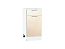 Шкаф нижний с 1-ой дверцей и ящиком Валерия-М (816х400х478) Белый/Бежевый металлик