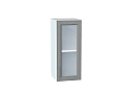 Шкаф верхний с 1-ой остекленной дверцей Сканди (716х300х320) Белый/grey softwood