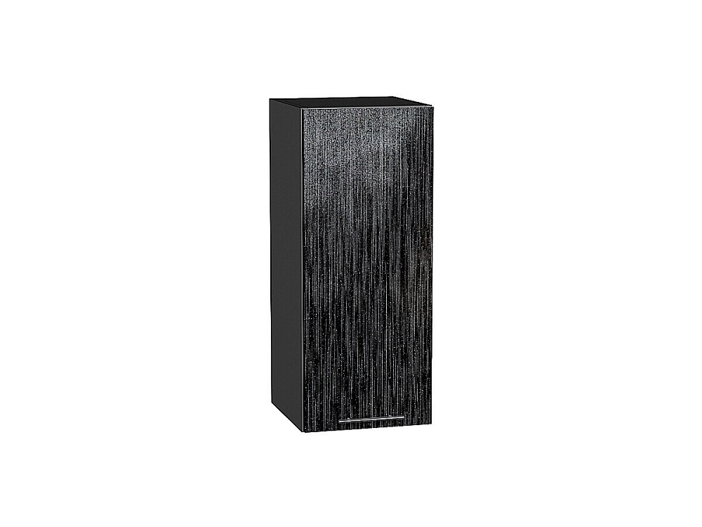 Шкаф верхний с 1-ой дверцей Валерия-М (716х300х318) graphite/Черный металлик дождь