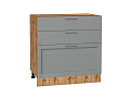 Шкаф нижний с 3-мя ящиками Сканди (816х800х480) Дуб Вотан/grey softwood