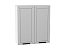Шкаф верхний с 2-мя дверцами Глетчер (920х800х318) Белый/Гейнсборо Силк