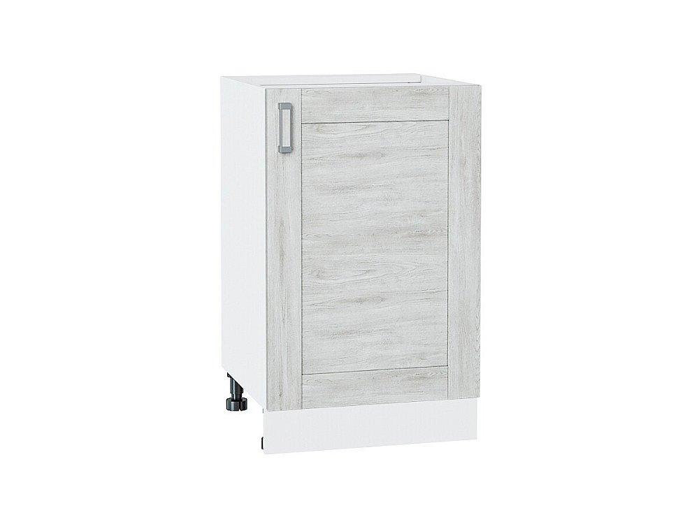 Шкаф нижний с 1-ой дверцей Лофт (816х500х480) Белый/nordic oak