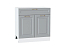 Шкаф нижний с 2-мя дверцами и ящиком Ницца (816х800х478) Белый/Графит