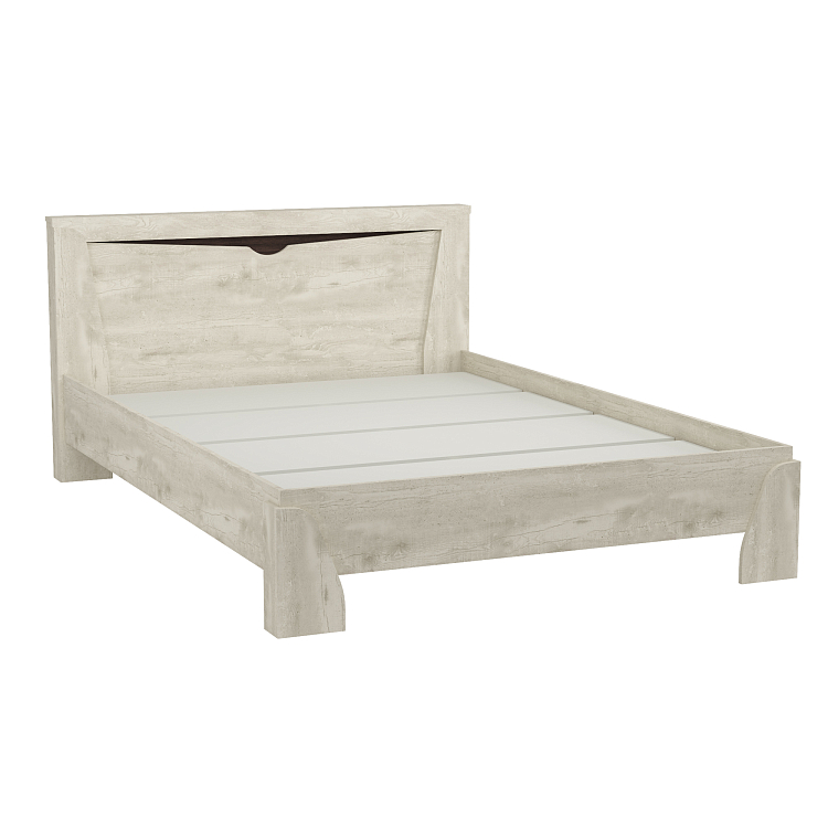 Кровать 33.08 - 01 Лючия c настилом (1400) Бетон пайн белый/венге