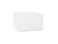 Шкаф верхний горизонтальный глубокий Фьюжн (358х600х576) Белый/silky white