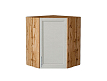 Шкаф верхний угловой Сканди (716х600х600) Дуб Вотан/cappuccino softwood