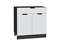 Шкаф нижний с 2-мя дверцами и ящиком Евро Лайн (816х800х478) graphite/Белый