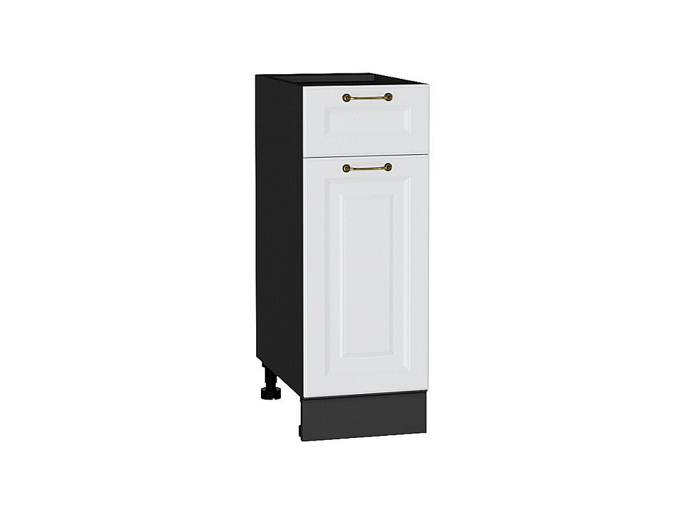 Шкаф нижний с 1-ой дверцей и ящиком Ницца (816х300х478) graphite/Белый