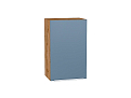 Шкаф верхний с 1-ой дверцей Фьюжн (716х450х320) Дуб Вотан/silky blue