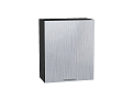 Шкаф верхний с 1-ой дверцей Валерия-М (716х600х318) graphite/Серый металлик дождь светлый