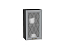 Шкаф верхний с 1-ой остекленной дверцей Ницца (716х400х318) Graphite/Графит