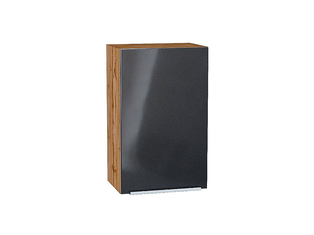 Шкаф верхний с 1-ой дверцей Фьюжн (716х450х320) Дуб Вотан/anthracite