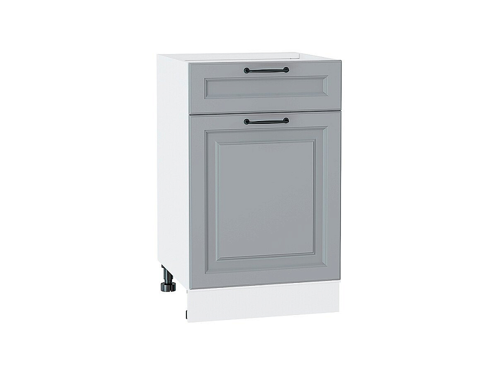 Шкаф нижний с 1-ой дверцей и ящиком Ницца (816х500х478) Белый/magnum