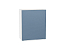 Шкаф верхний с 1-ой дверцей Фьюжн (716х600х320) Белый/Silky Blue