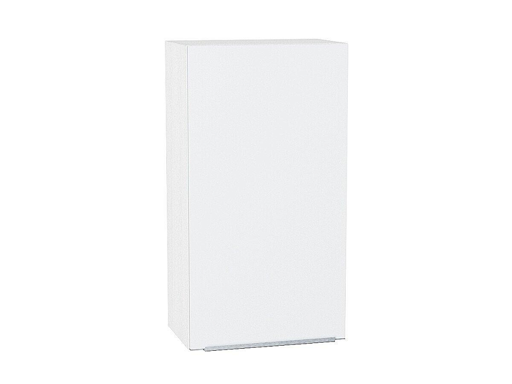 Шкаф верхний с 1-ой дверцей Фьюжн (920х500х320) Белый/silky white