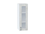 Шкаф верхний с 1-ой остекленной дверцей Лофт (920х300х320) Белый/Nordic Oak