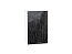 Шкаф верхний с 1-ой дверцей Валерия-М (716х450х318) Белый/Черный металлик дождь