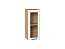 Шкаф верхний с 1-ой остекленной дверцей Барселона (716х300х324) Дуб Вотан/Белый