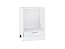 Шкаф нижний под духовку Валерия-М (816х600х474) Белый/Белый металлик