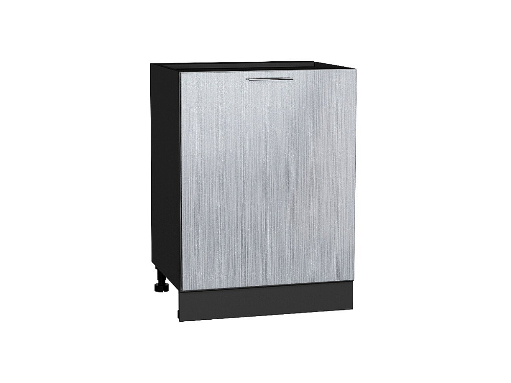 Шкаф нижний с 1-ой дверцей Валерия-М (816х600х478) graphite/Серый металлик дождь светлый