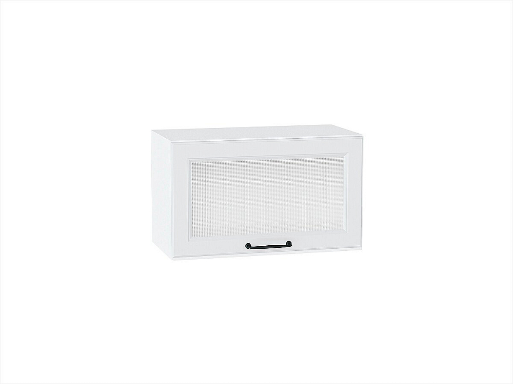 Шкаф верхний горизонтальный остекленный Ницца (358х600х318) Белый/blanco