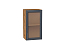 Шкаф верхний с 1-ой остекленной дверцей Сканди (716х400х320) Дуб Вотан/Graphite Softwood