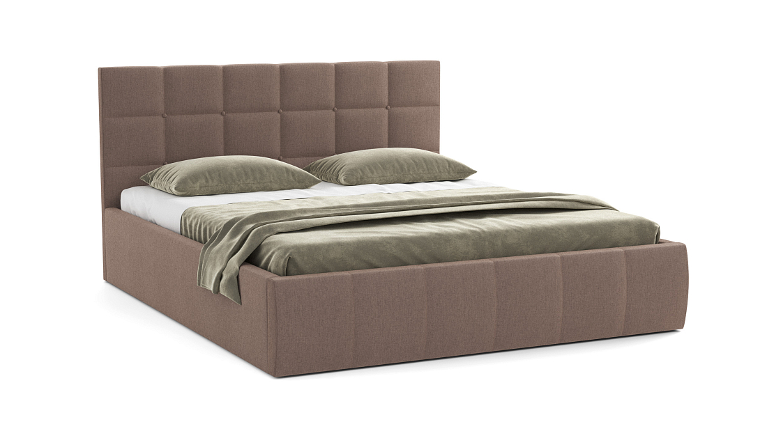Кровать "Диана" 1600 (Н=1010мм) с подъемным мех. жаккард тесла корица