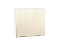 Шкаф верхний с 2-мя дверцами Валерия-М (716х800х318) Белый/Бежевый металлик