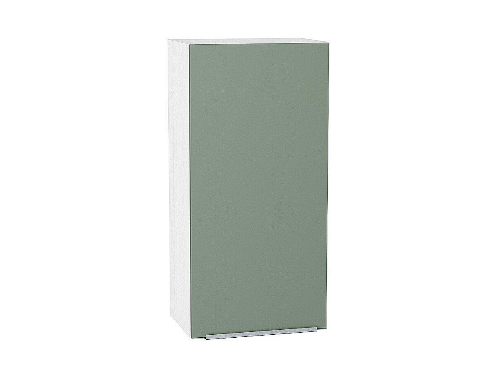 Шкаф верхний с 1-ой дверцей Фьюжн (920х400х320) Белый/silky mint