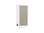 Шкаф нижний с 1-ой дверцей и ящиком Фьюжн (816х300х480) Белый/Silky Grey