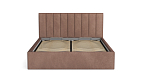 Кровать "Юнона" 1600 (Н=1020мм) с подъемным мех. велюр богемия кофе