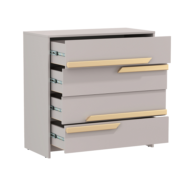 Комод 103.04 Рапсодия кашемир/ДВПО белый/профиль scpm золото