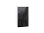Шкаф верхний с 1-ой дверцей Валерия-М (716х400х318) Белый/Черный металлик дождь