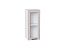 Шкаф верхний с 1-ой остекленной дверцей Барселона (716х300х324) Белый/Кашемир