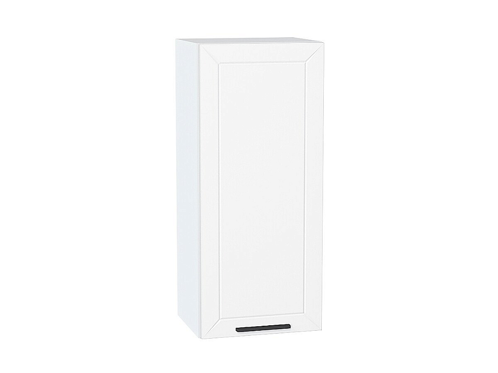 Шкаф верхний с 1-ой дверцей Глетчер (920х400х318) Белый/Айленд Силк
