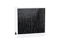 Шкаф нижний с 2-мя дверцами Валерия-М (816х800х478) Белый/Черный металлик дождь