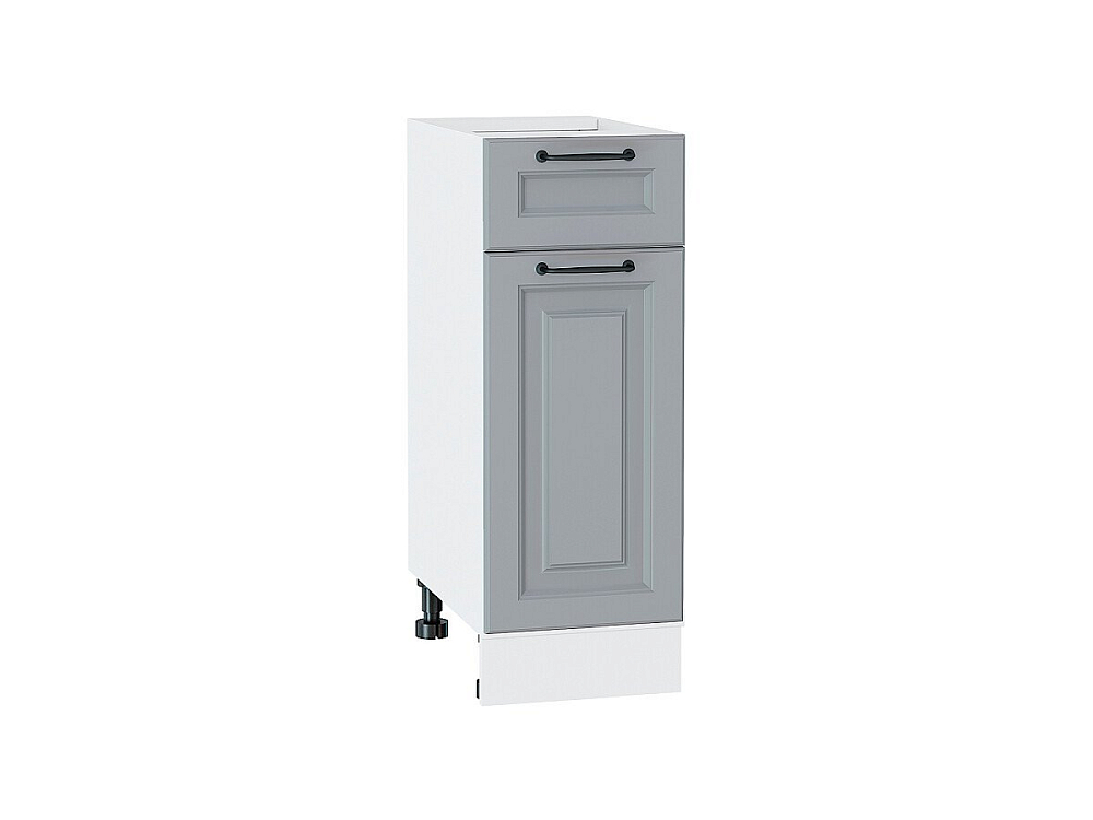 Шкаф нижний с 1-ой дверцей и ящиком Ницца (816х300х478) Белый/magnum