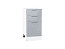 Шкаф нижний с 3-мя ящиками Валерия-М (816х400х478) Белый/Серый металлик дождь светлый