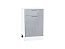 Шкаф нижний с 1-ой дверцей и ящиком Валерия-М (816х500х478) Белый/Серый металлик дождь светлый