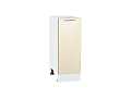 Шкаф нижний с 1-ой дверцей Валерия-М (816х300х478) Белый/Бежевый металлик