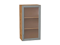 Шкаф верхний с 1-ой остекленной дверцей Сканди (920х500х320) Дуб Вотан/grey softwood